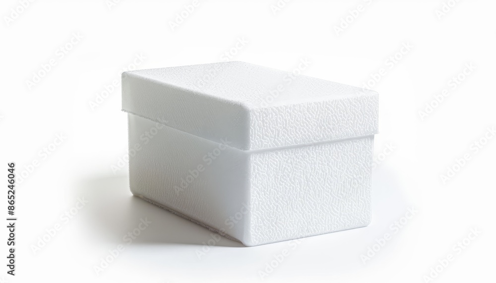 White background isolated styrofoam box White background isolated styrofoam box