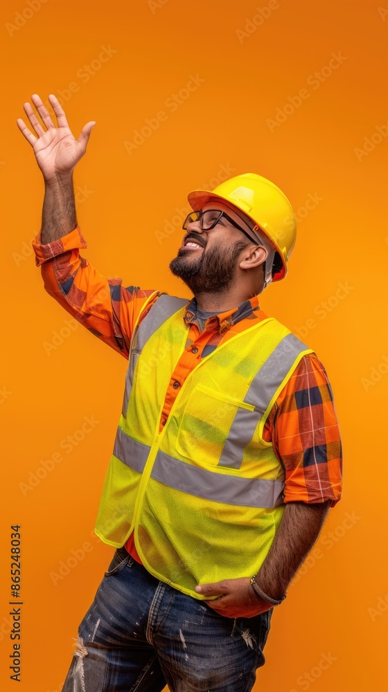 happy latin construction worker builder, ai happy latin construction worker builder, ai