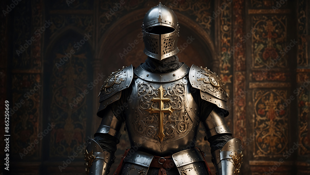 medieval knight in castle medieval knight in castle