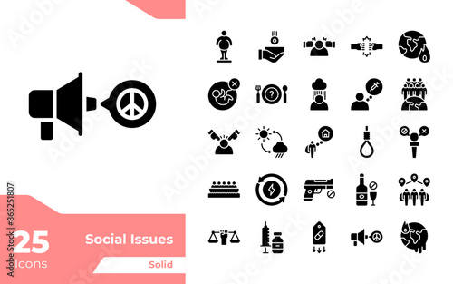 Social Issues Glyph Icons