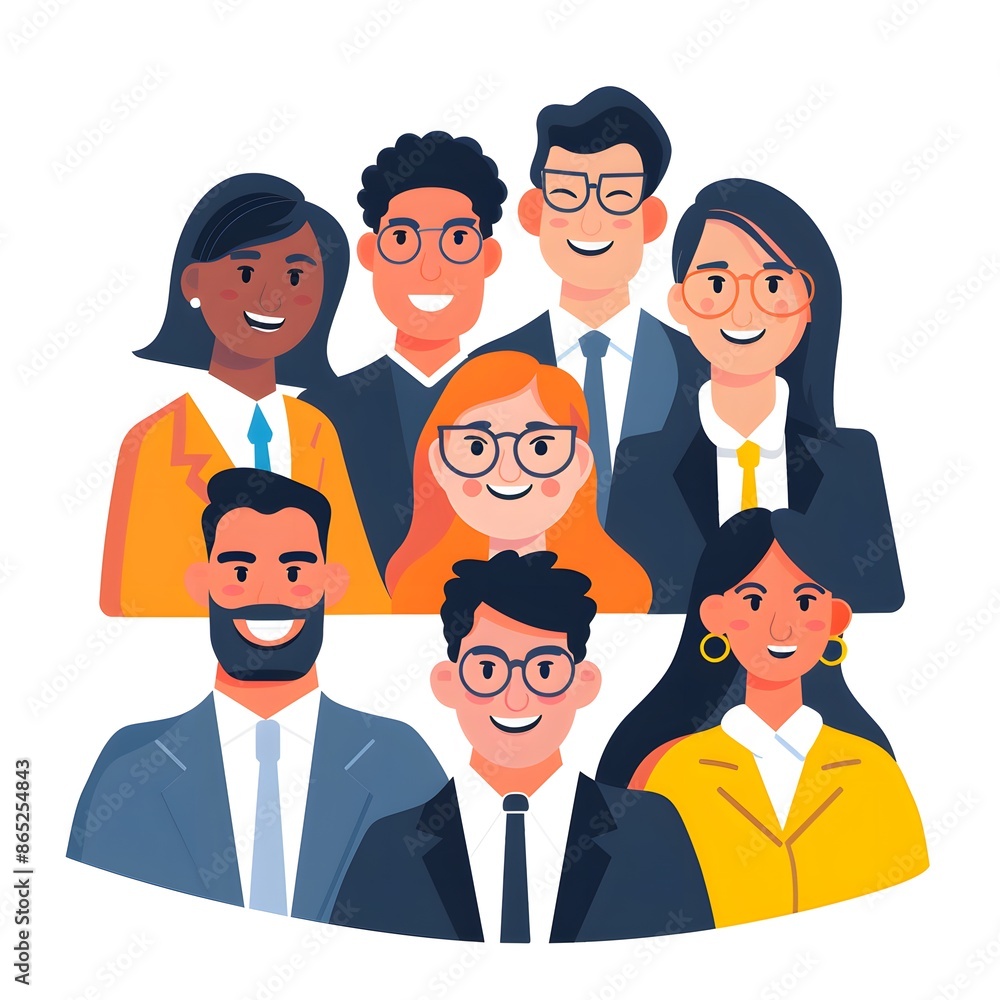 Business people group smiling isolated on white background Business people group smiling isolated on white background