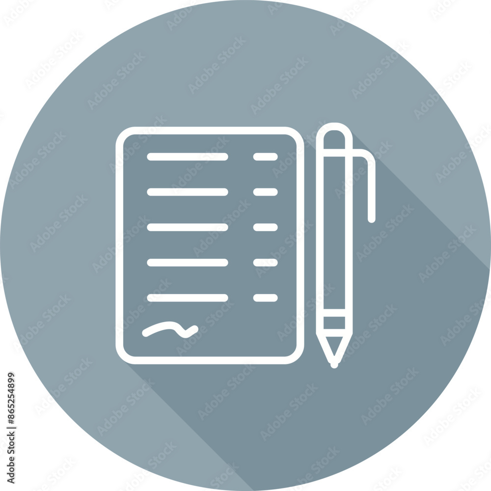 Document Signed Vector Icon Document Signed Vector Icon