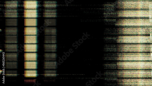 Digital errors on the screen. Colorful stripes noisy television screen