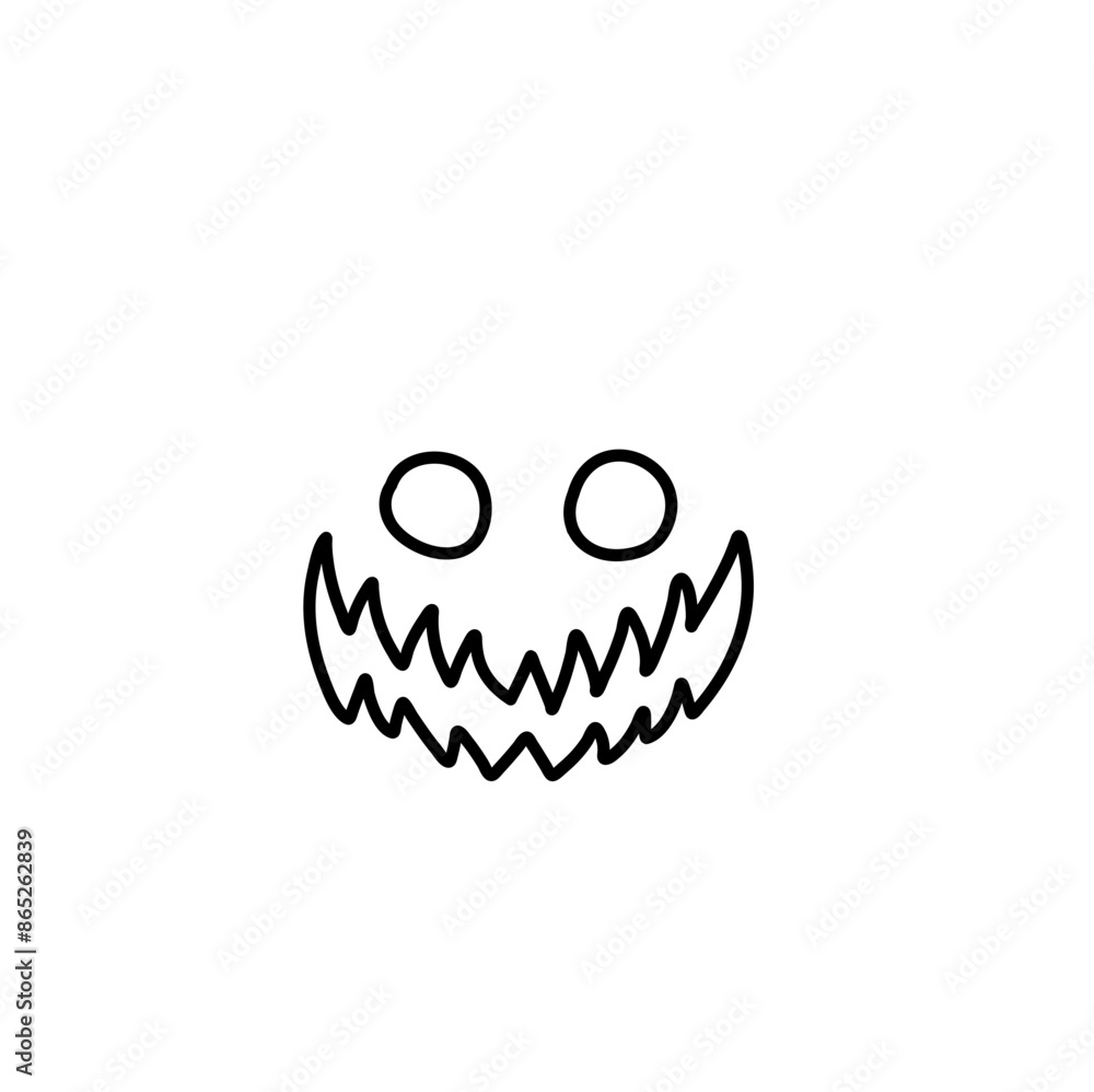 Pumpkin face line Pumpkin face line