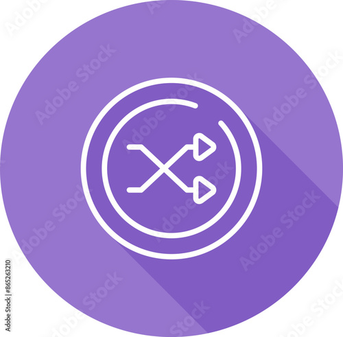Shuffle Circle Vector Icon