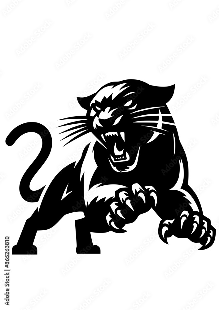 Panther SVG, Angry Panther, Dangerous animals SVG, Jungle SVG, Tiger