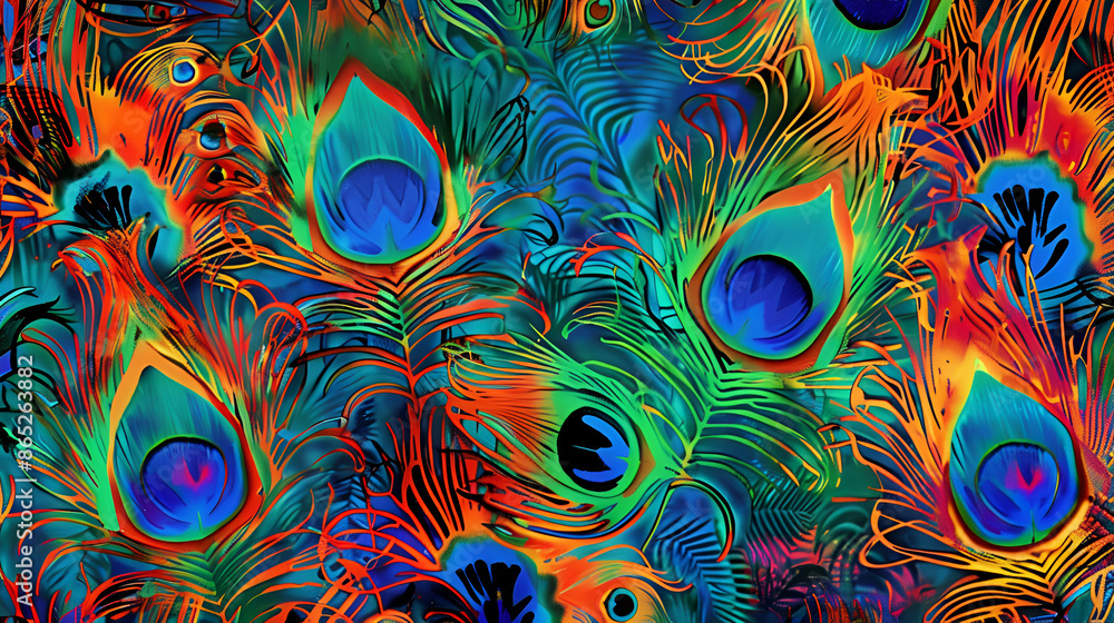 Colorful peacock feathers background. Close up of peacock feathers ...