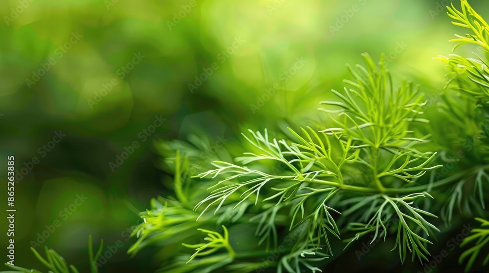 Seasoning Dill Vibrant Green Hue with Blurred Areas Seasoning Dill Vibrant Green Hue with Blurred Areas