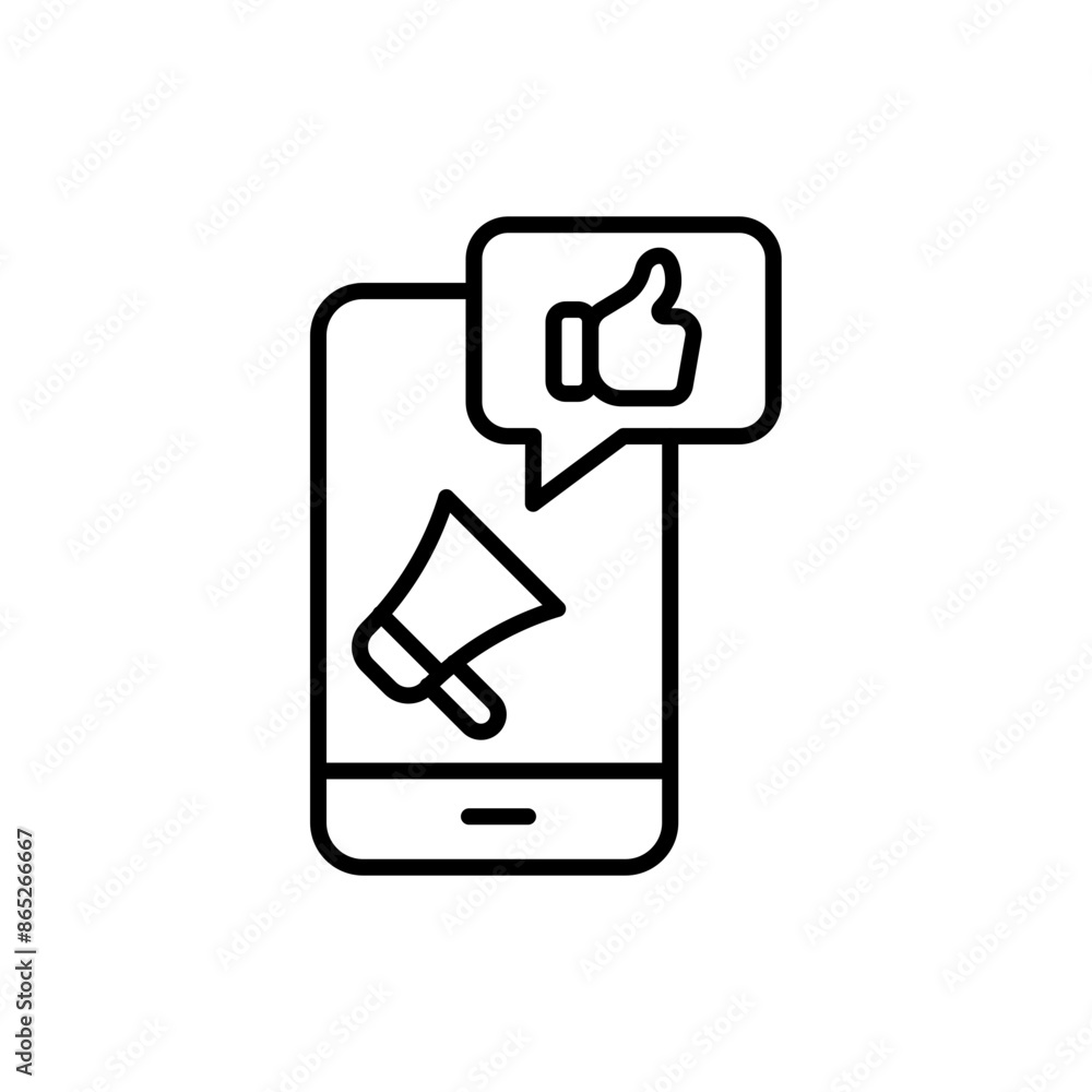 Mobile promotion outline icons, minimalist vector illustration ,simple transparent graphic element .Isolated on white background Mobile promotion outline icons, minimalist vector illustration ,simple transparent graphic element .Isolated on white background
