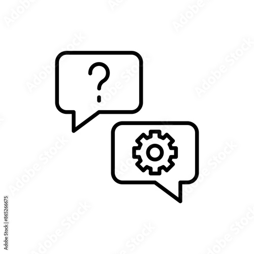 Online consult outline icons, minimalist vector illustration ,simple transparent graphic element .Isolated on white background