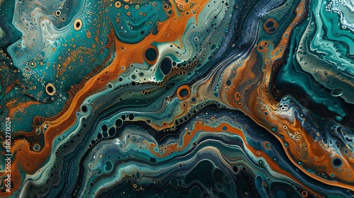 Abstract fluid painting. Colorful marble texture. Modern art.