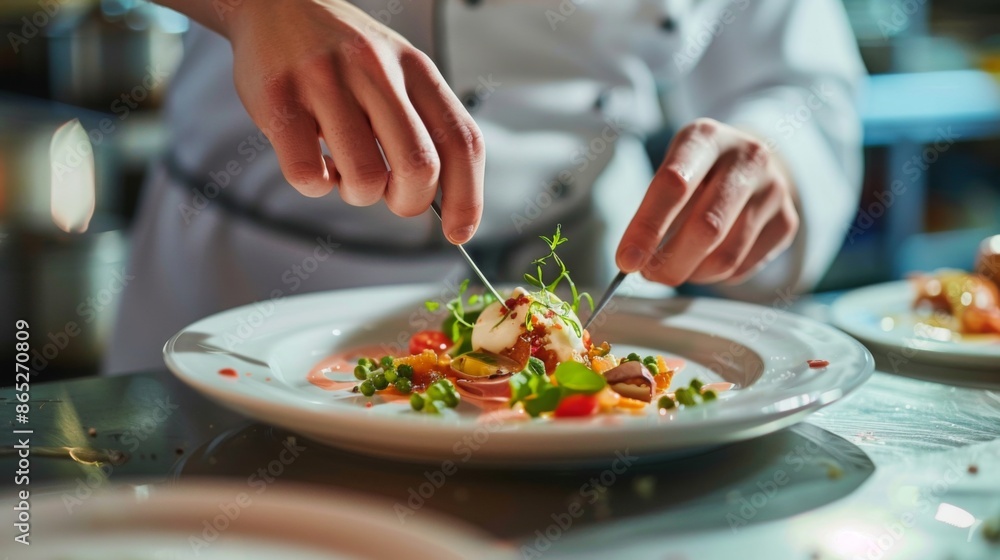 chef cooking , modern minimalist kitchen scene , chef in a modern minimalist kitchen chef cooking , modern minimalist kitchen scene , chef in a modern minimalist kitchen