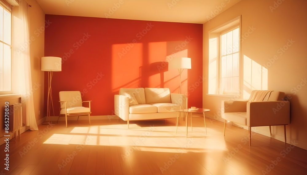Photo interior modern design room 3d illustration Photo interior modern design room 3d illustration