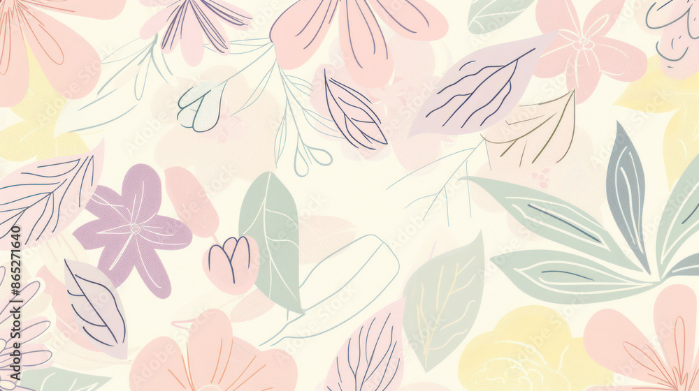 Pastel garden flower, plants, botanical, pattern design for fashion, fabric, wallpaper and all prints. Pastel garden flower, plants, botanical, pattern design for fashion, fabric, wallpaper and all prints.