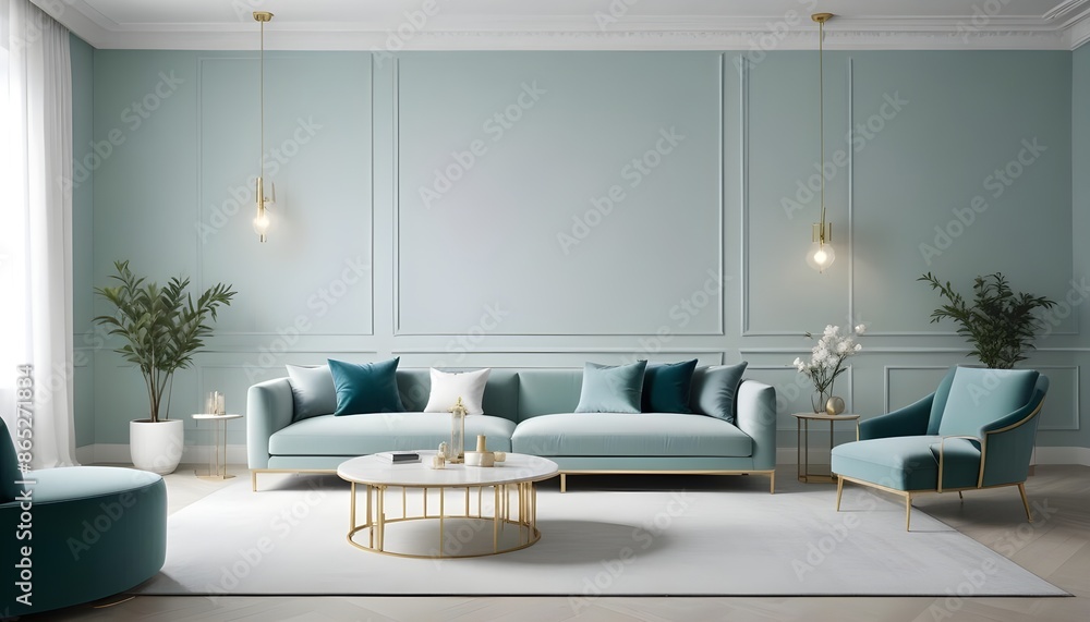 Photo interior modern design room 3d illustration Photo interior modern design room 3d illustration