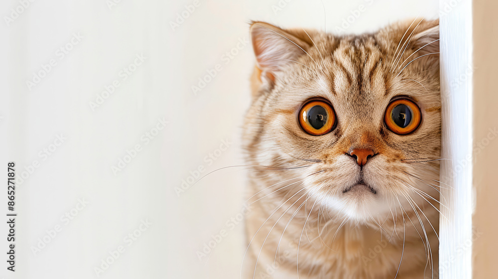 Obraz premium scottish fold cat peeked out 