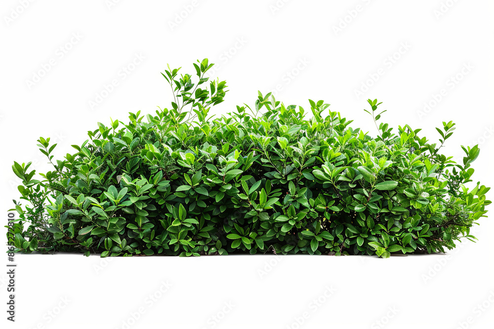 Green garden bushes cut out on white background. Green garden bushes cut out on white background.