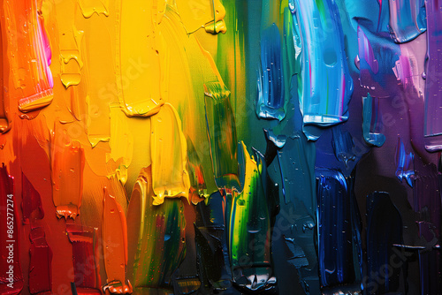 Colorful abstract background made of oil paint concept. Generative AI