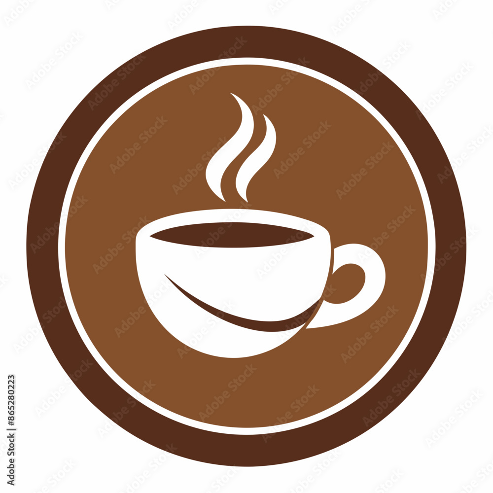 Obraz premium Coffee cup logo icon vector illustration. 