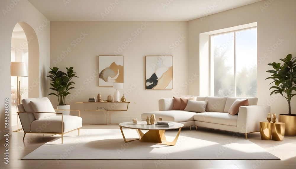 Photo interior modern design room 3d illustration Photo interior modern design room 3d illustration