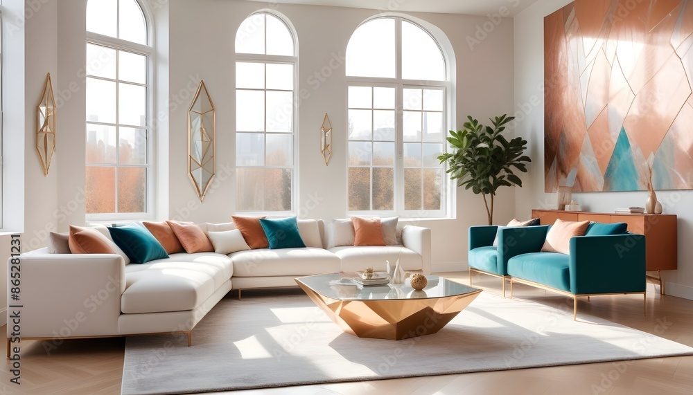 Photo interior modern design room 3d illustration Photo interior modern design room 3d illustration