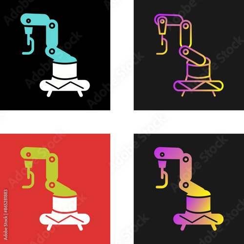 Industrial Robot Vector Icon