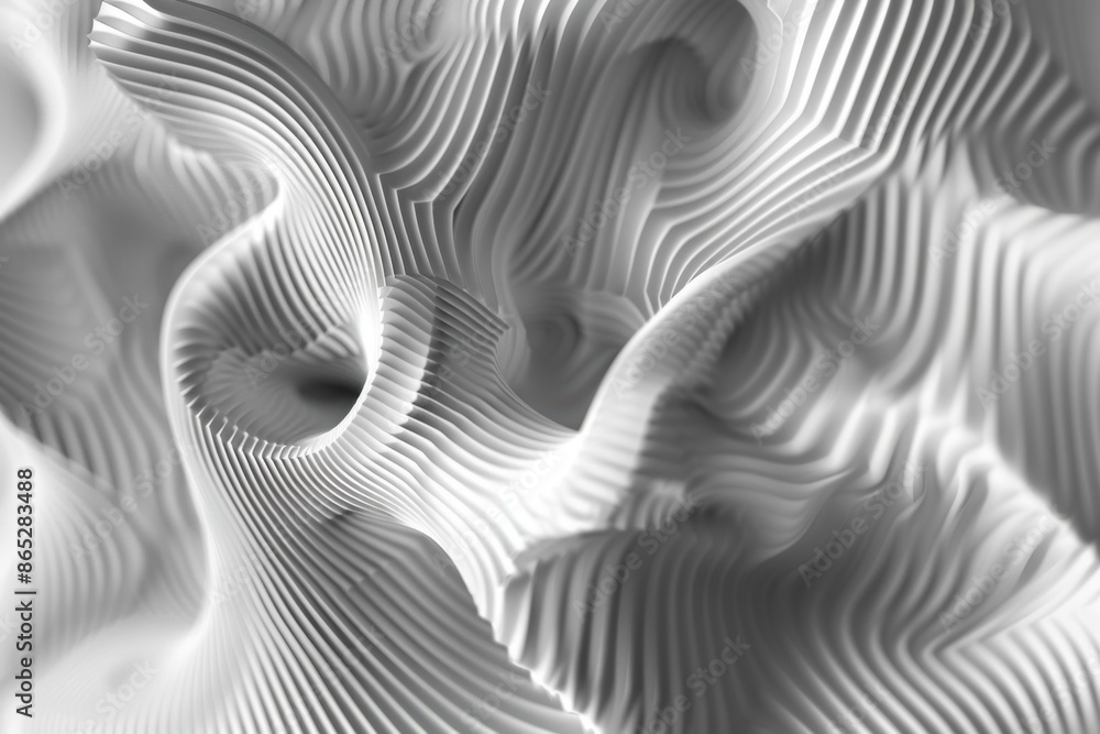Monochrome Abstract 3D Wave Texture
Monochrome Abstract 3D Wave Texture