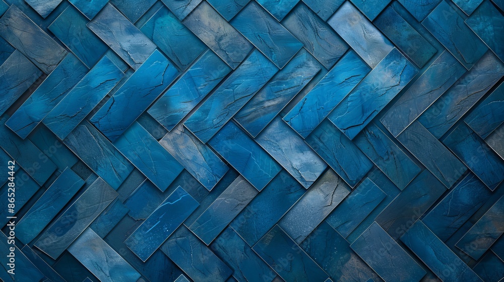 Glazed Block Rendering 3D Render of herringbone mosaic tiles stacked to create the texture of ...