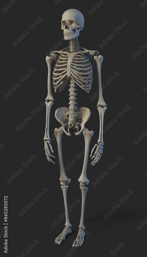 Realistic Human Skeleton in Various Poses, Generative AI Realistic Human Skeleton in Various Poses, Generative AI