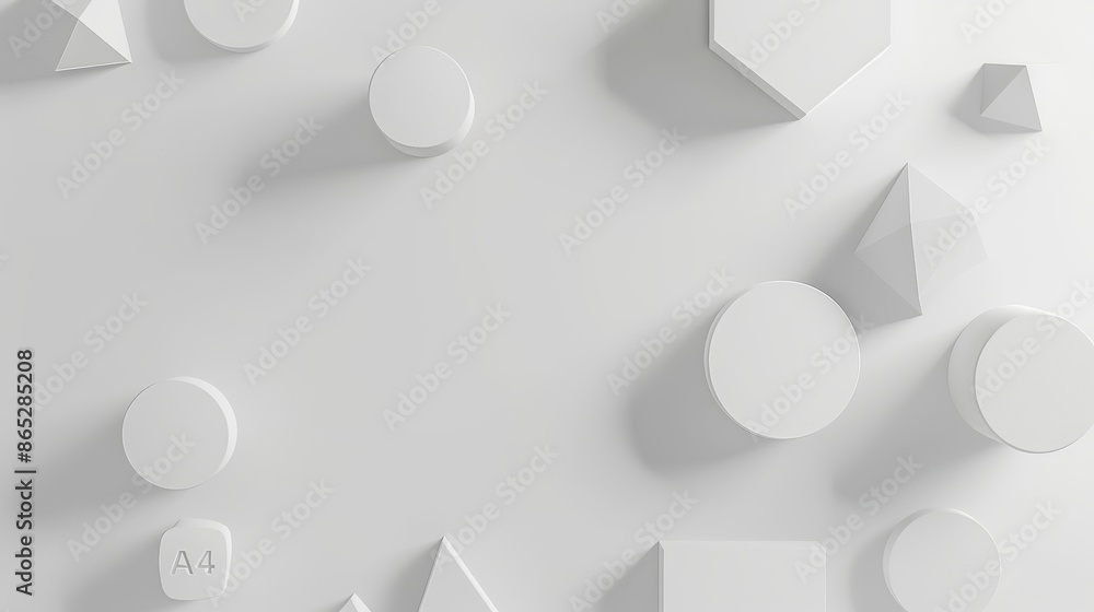 White, Tech Background with Geometric 3D Structure. Clean, Minimal design with Futuristic Forms. 3D render. White, Tech Background with Geometric 3D Structure. Clean, Minimal design with Futuristic Forms. 3D render.