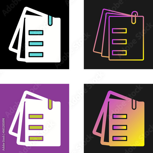 Attached Documents Vector Icon