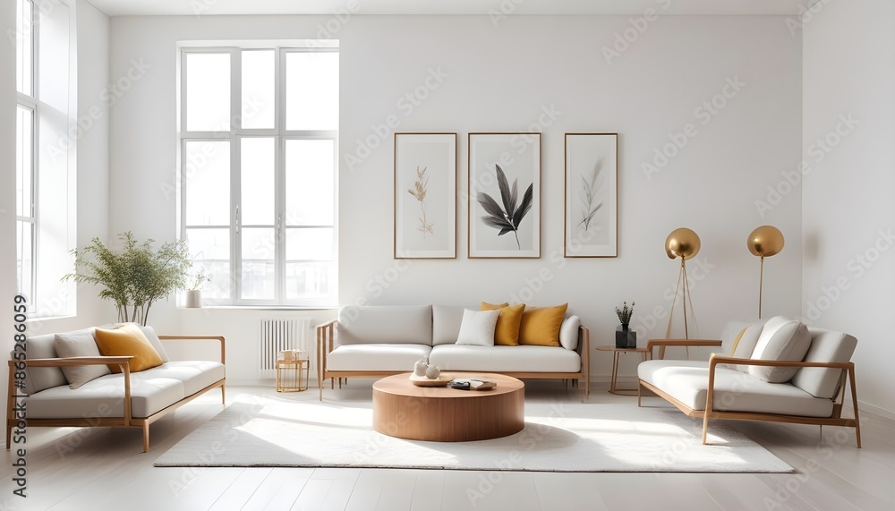 Photo interior modern design room 3d illustration Photo interior modern design room 3d illustration