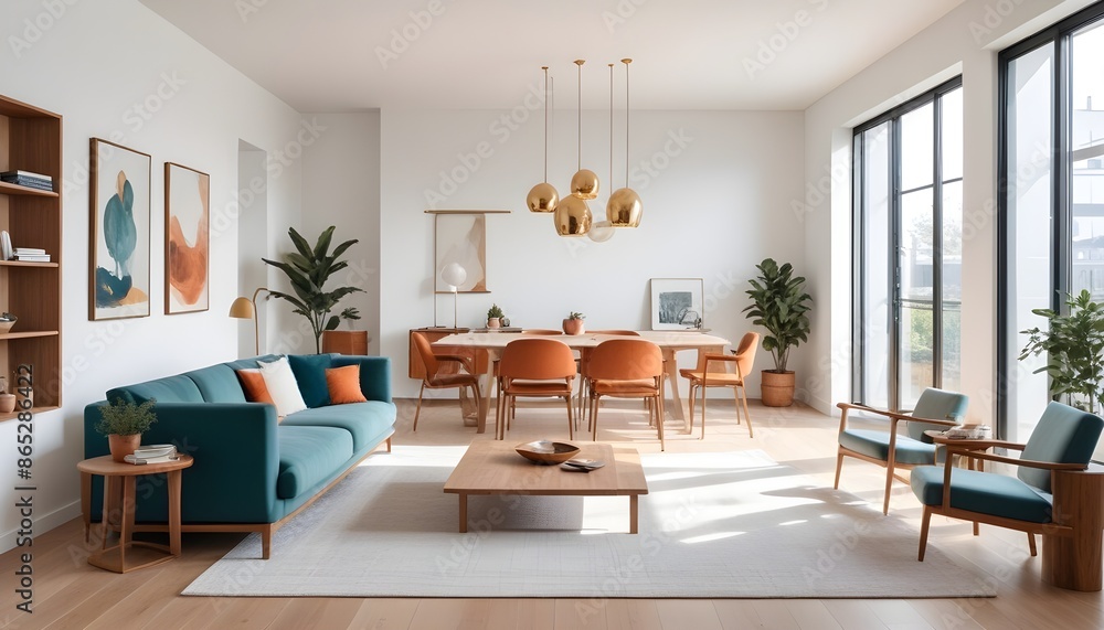 Photo interior modern design room 3d illustration Photo interior modern design room 3d illustration