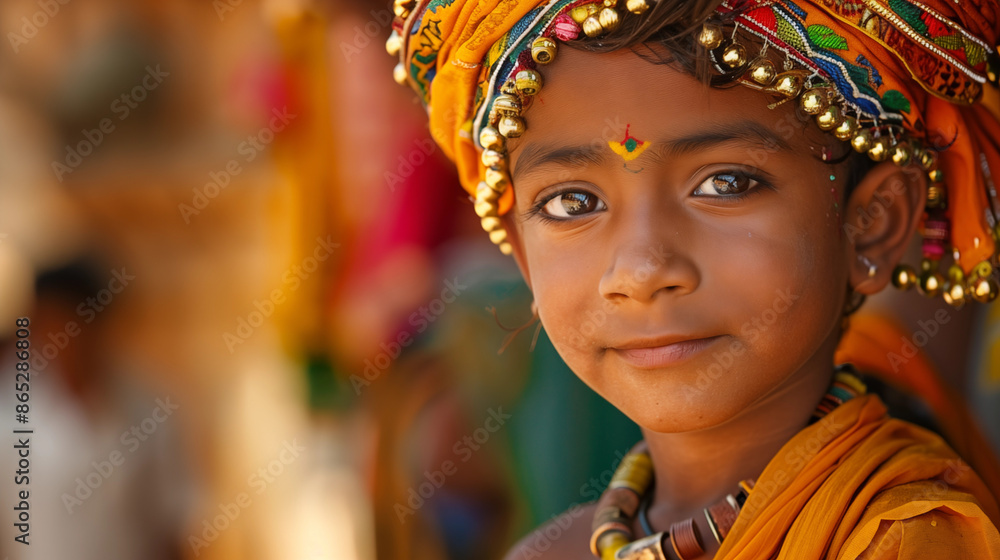 Cute Indian Boy in Traditional Attire Cute Indian Boy in Traditional Attire