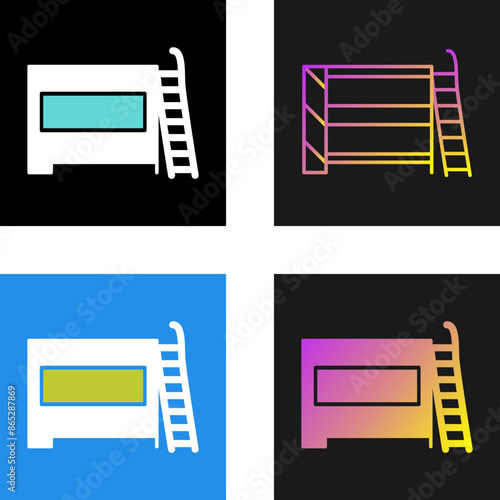 Bunk bed Vector Icon