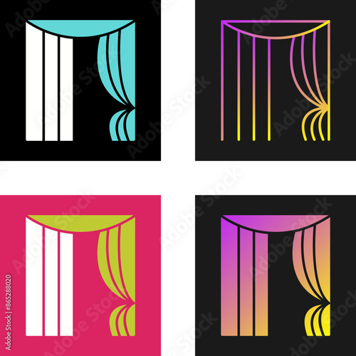 Curtains Vector Icon