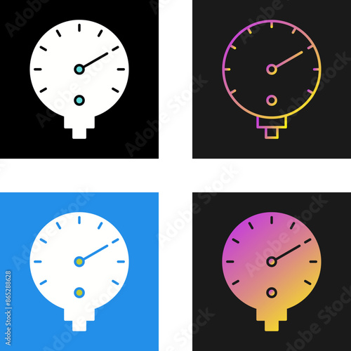 Pressure Gauge Vector Icon