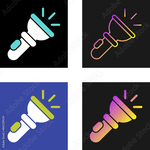Flashlight Vector Icon