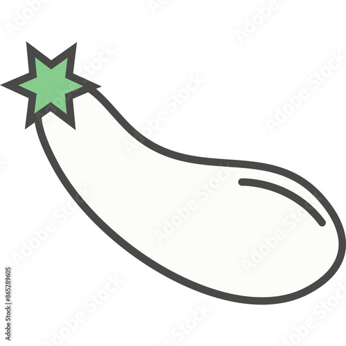 Eggplant vegetable vector icon isolated
