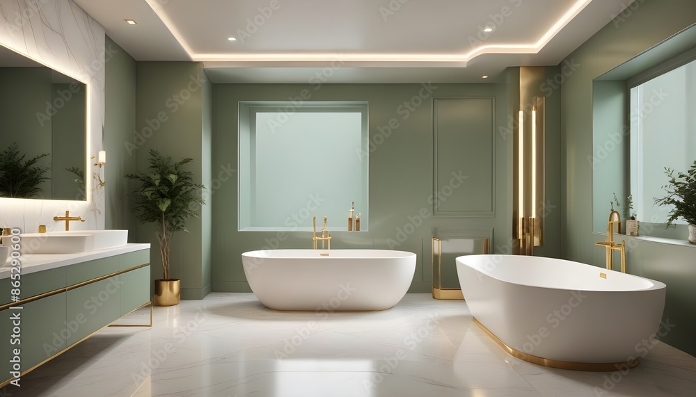Photo interior modern design room 3d illustration Photo interior modern design room 3d illustration