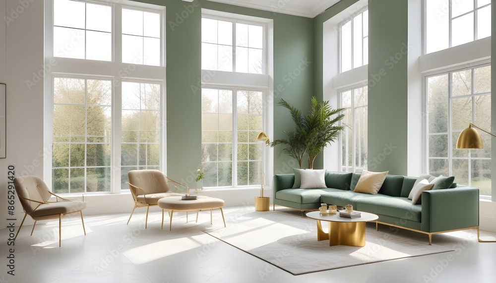 Photo interior modern design room 3d illustration Photo interior modern design room 3d illustration