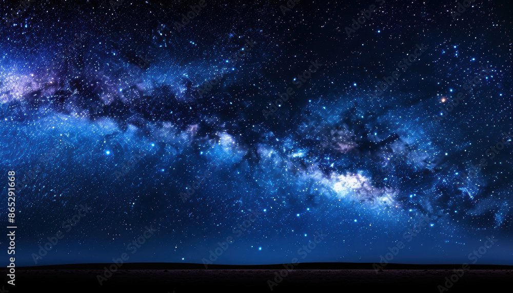 Obraz premium The sky is filled with stars and the Milky Way