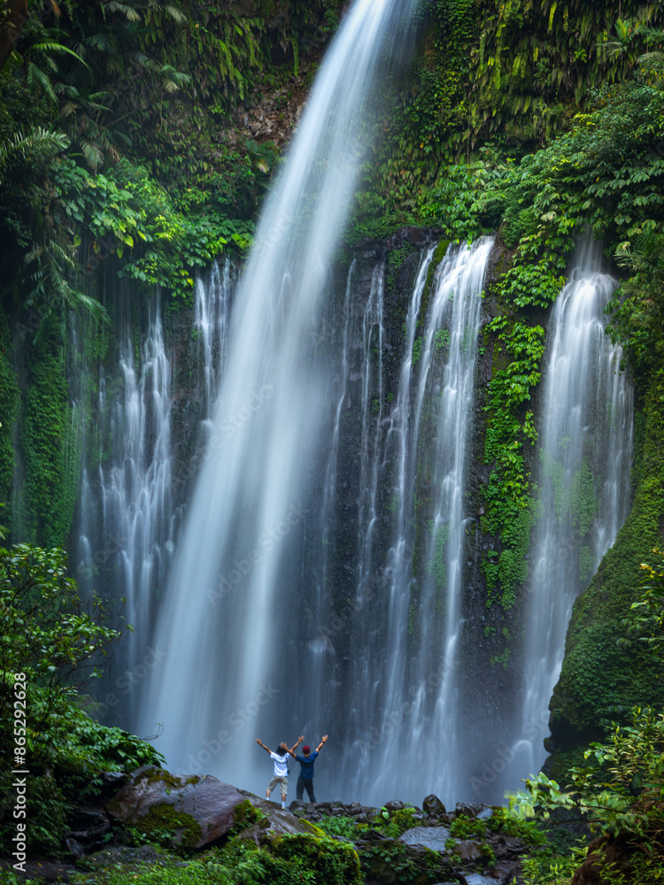 beautiful Tiu Kelep Waterfall in lombok, Indonesia beautiful Tiu Kelep Waterfall in lombok, Indonesia