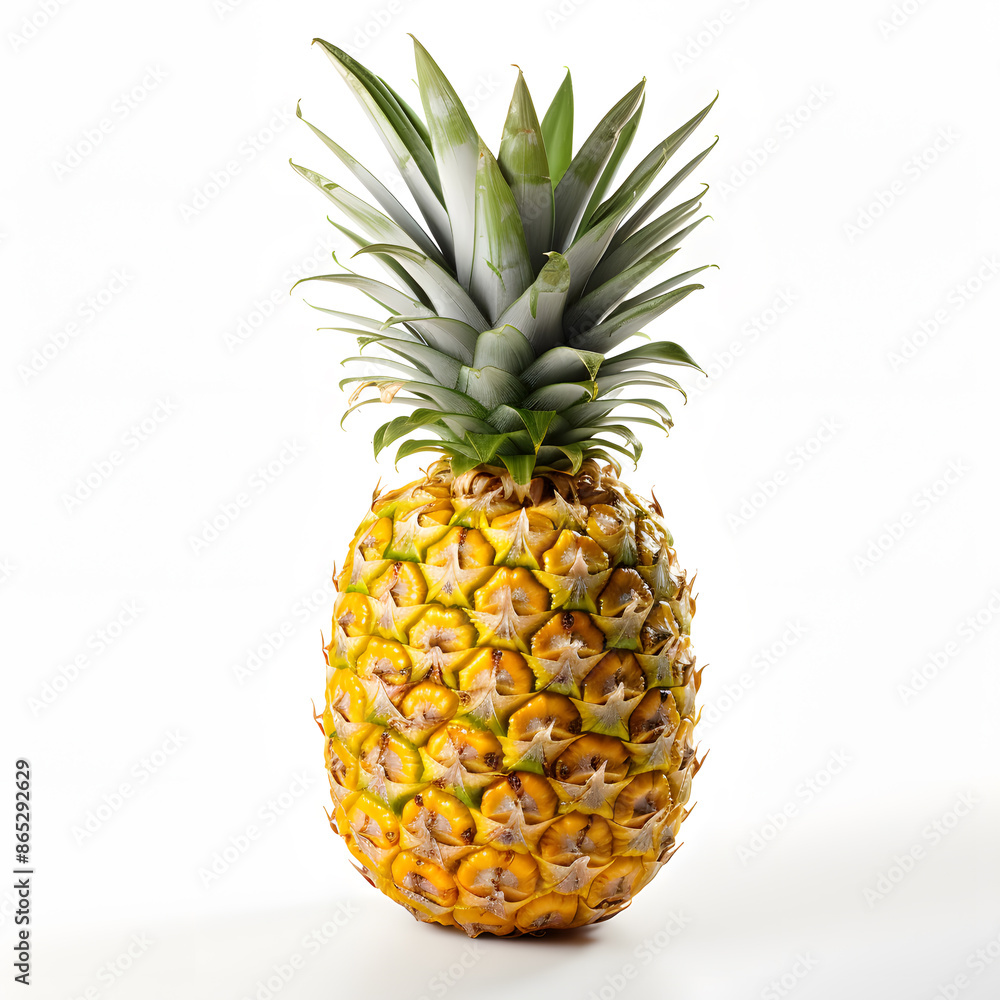 pineapple on white background pineapple on white background