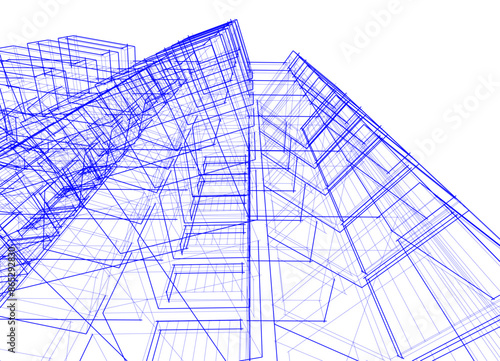 architectural drawing 3d