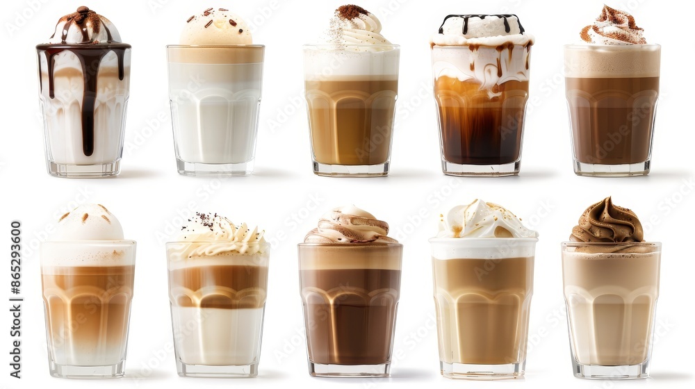 Isolated bubble milk tea in cup with ice and creamy foam, Dessert drinks and beverages time concept. Isolated bubble milk tea in cup with ice and creamy foam, Dessert drinks and beverages time concept.