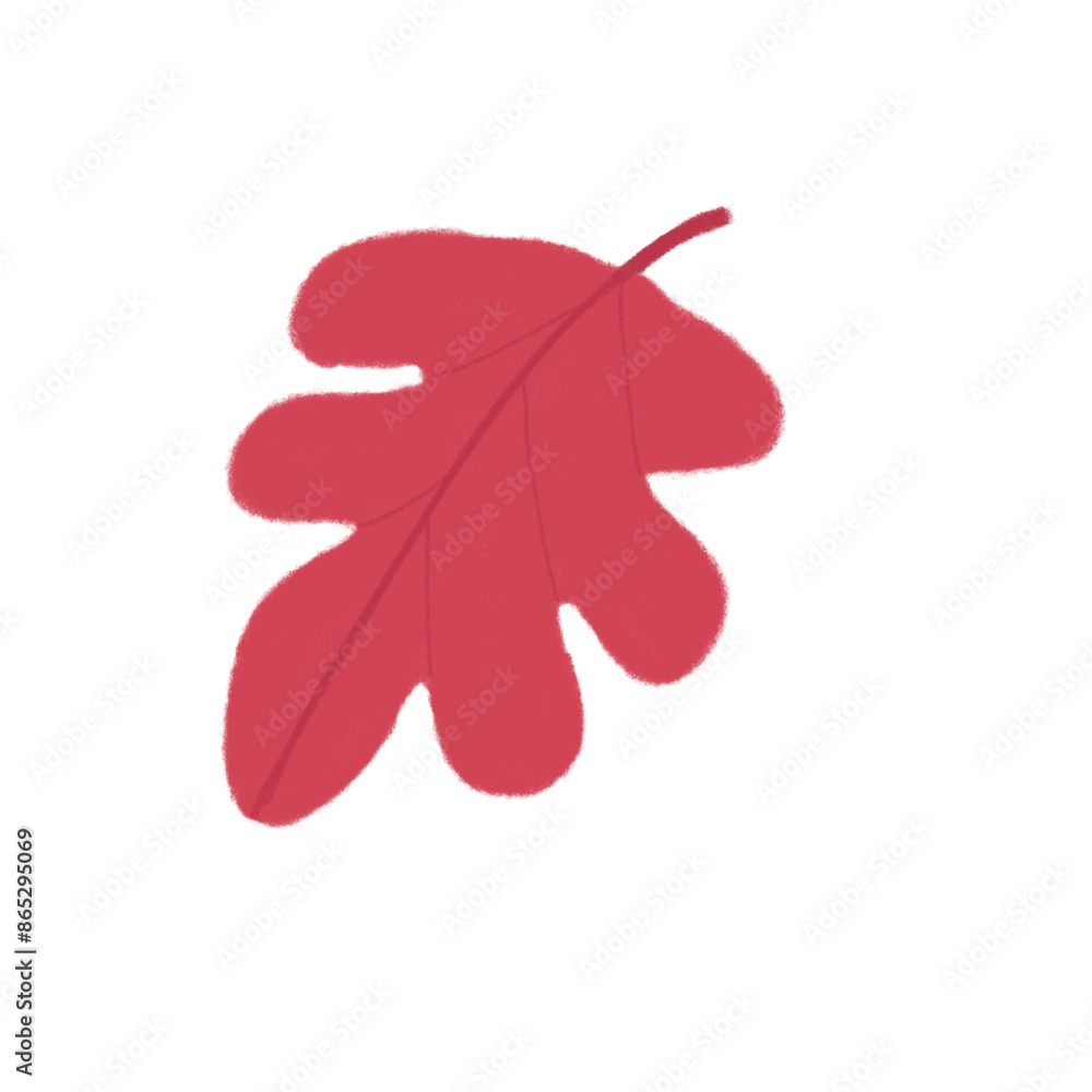 Obraz premium red leaf isolated on white
