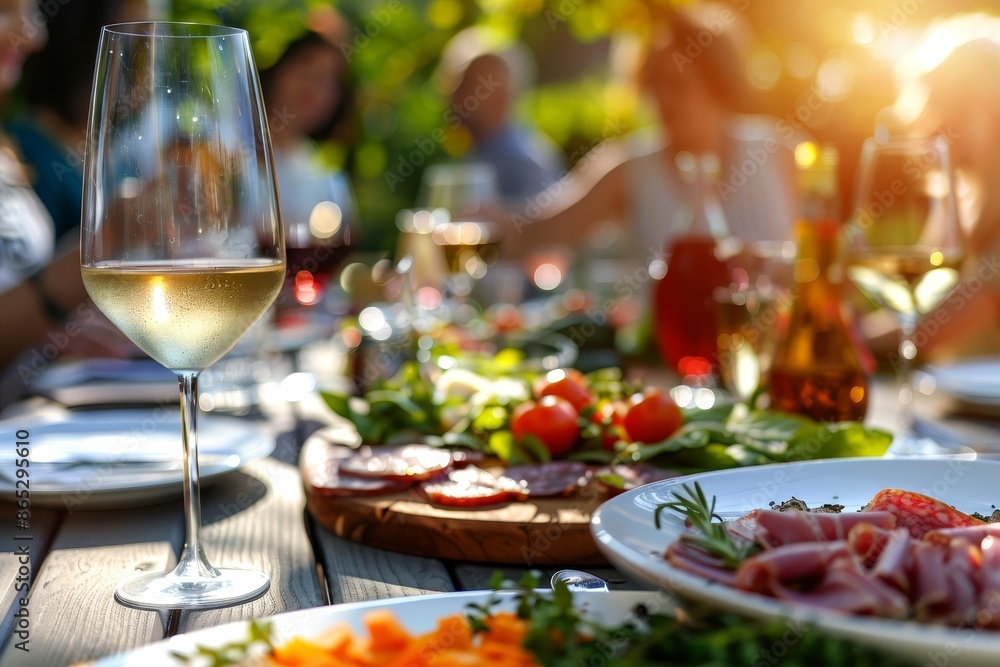 Dinner party table of delicious European foods and drinks from the top, buffet food dishes on the background of the table. Dinner party table of delicious European foods and drinks from the top, buffet food dishes on the background of the table.