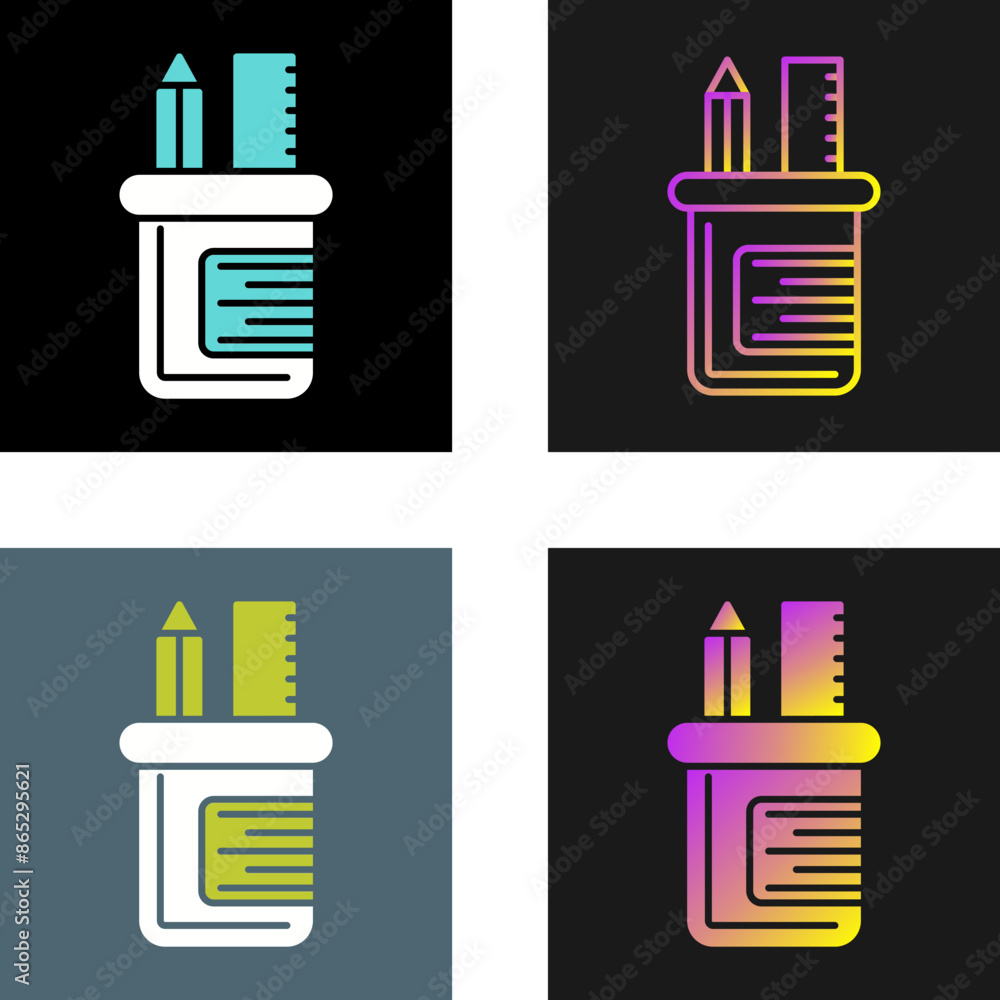 Pencil Stand Vector Icon Pencil Stand Vector Icon