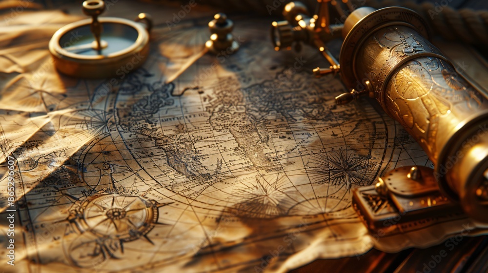 Open book Treasure map antique nautical chart navigation map pattern on ...